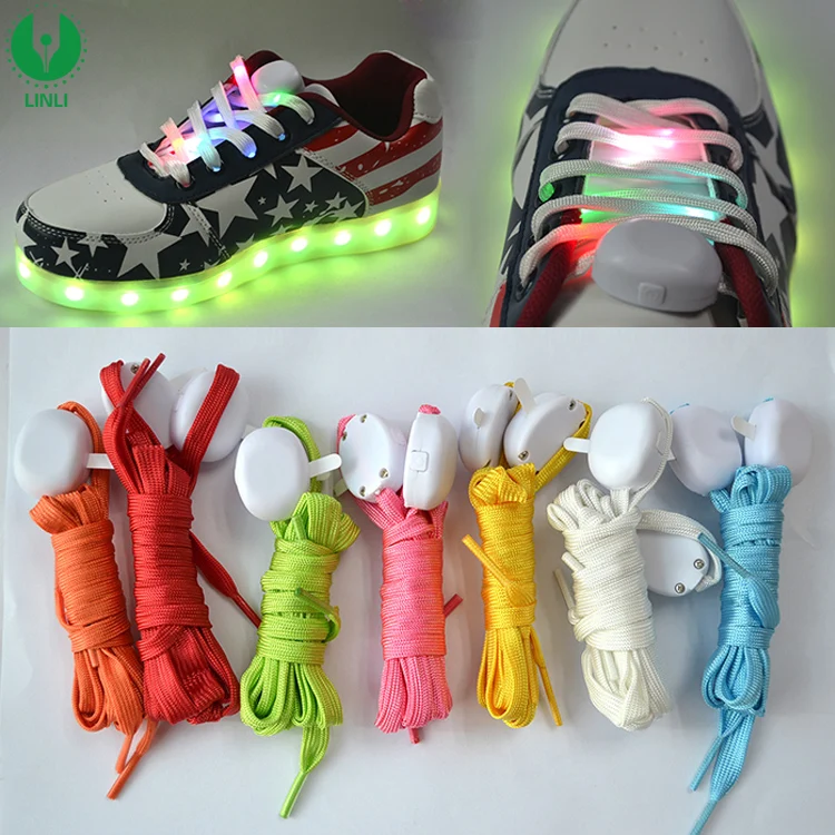 
Supply RGB Colorful Nylon Led Light Up Shoelaces, Flashing Led Shoe Laces 