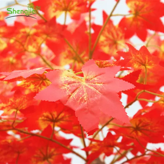 High simulation ornamental plants 1.8m artificial red maple bonsai tree