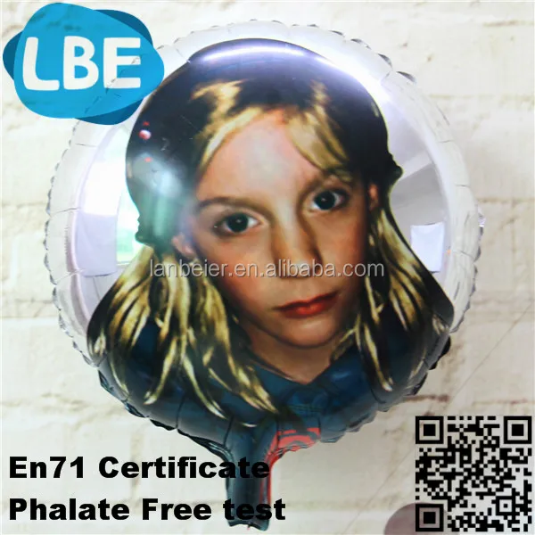 18 inches customized mix color photo printing balloon