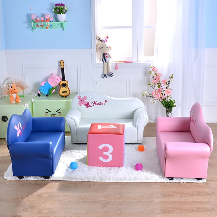 2 цвета, розовый диван для девочек, диван из ПВХ, мебель для детской спальни