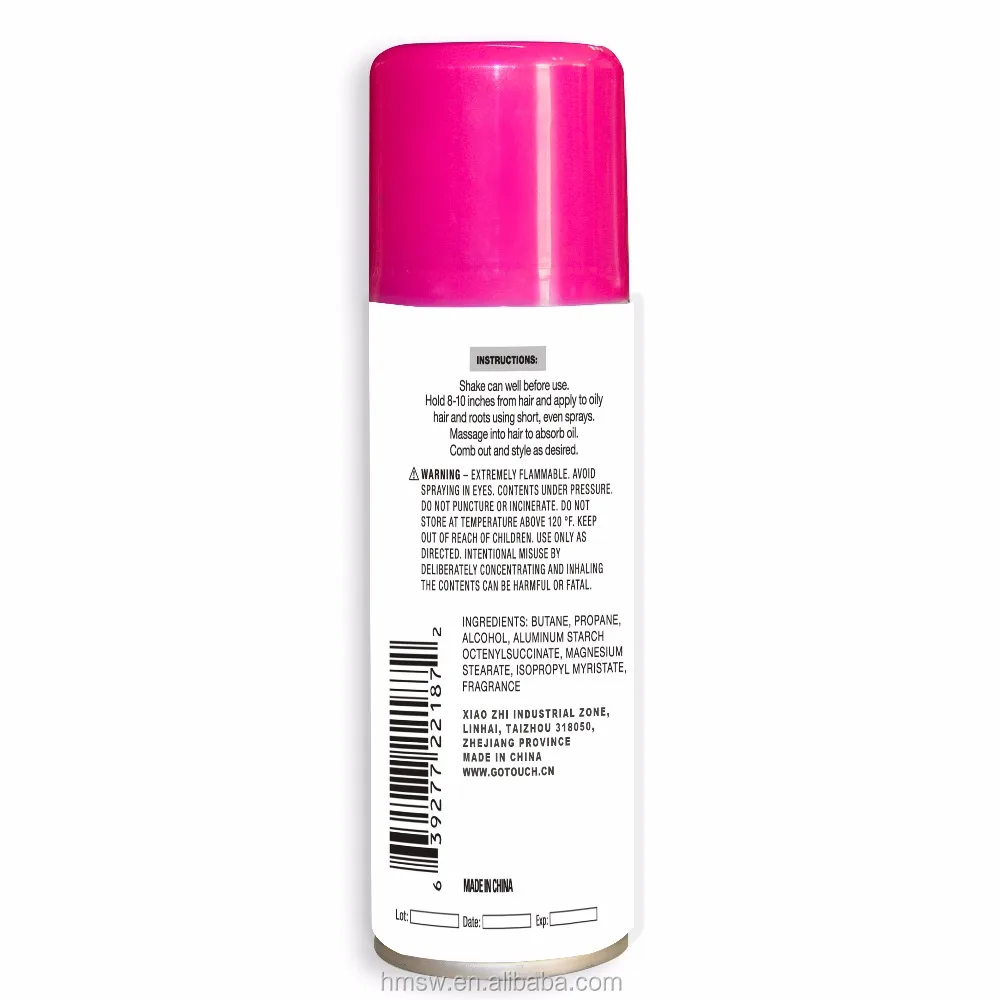 Go-touch 2.2 oz dry shampoo for icky hair everyday no water wash