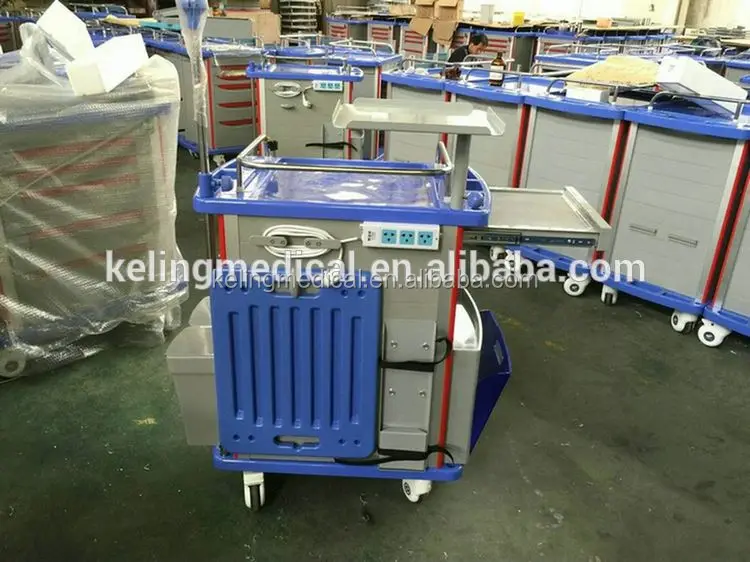 Недорогая тележка для аварийной медицинской одежды Abs анестезирования тележки уборки больниц