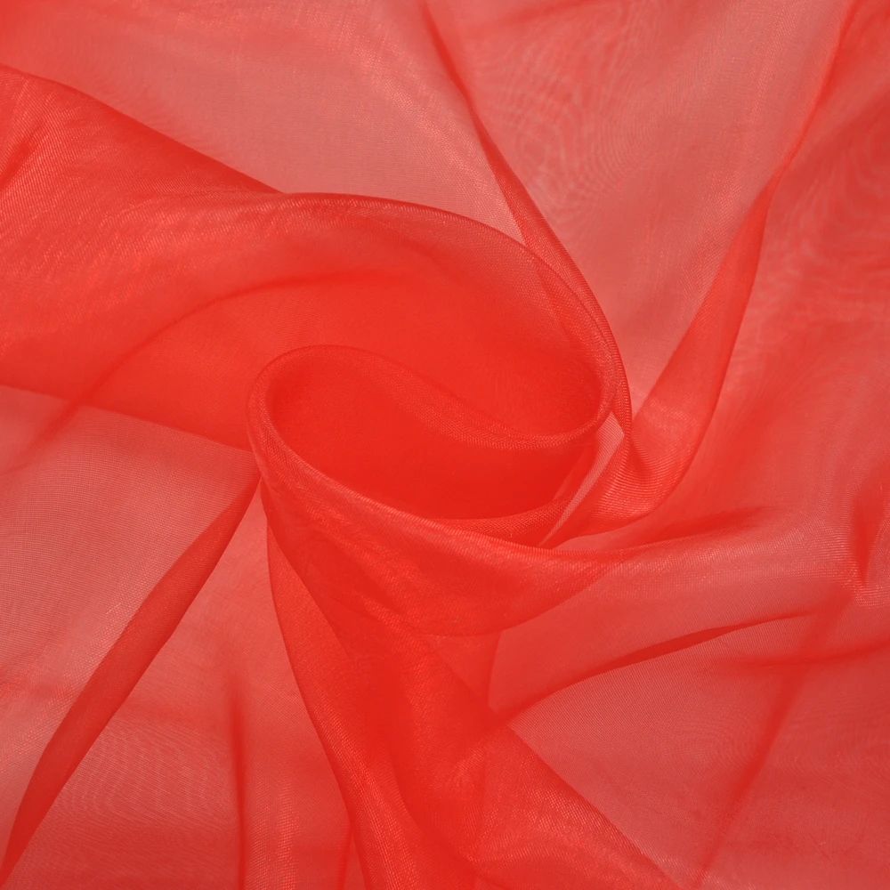 
white purple red solid color wedding dress and gift drawstring bags pouch silk organza fabric 