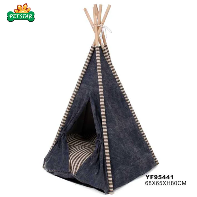 Five sticks Soft cat pet dog tent, dog teepee
