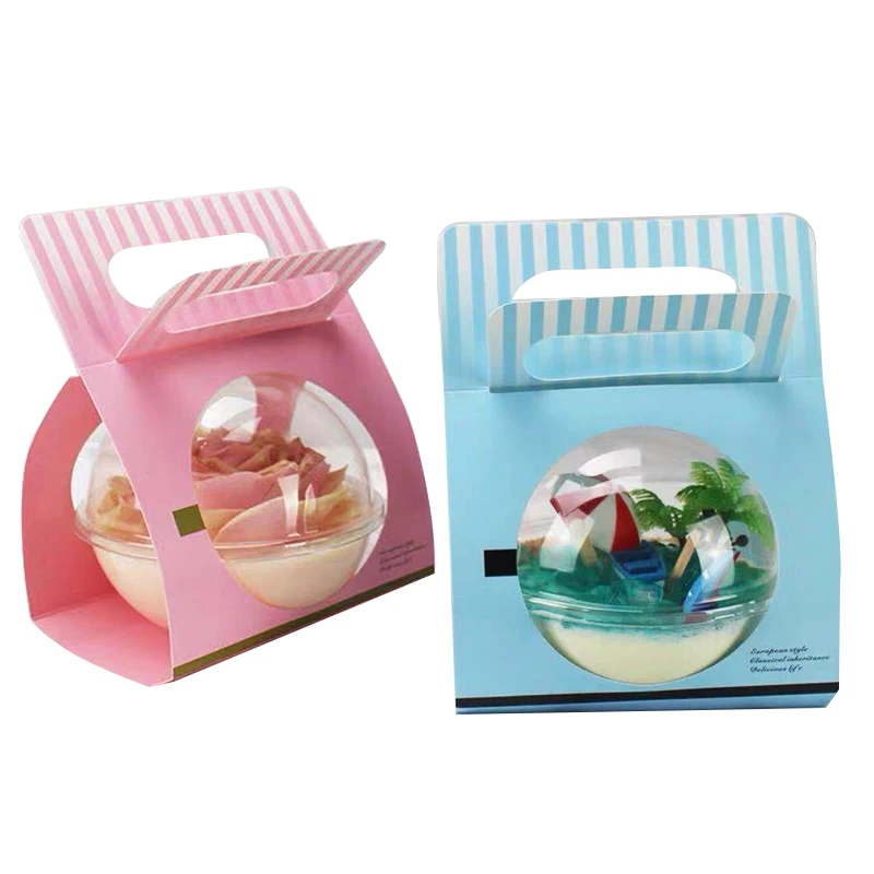 
Custom plastic clear Christmas decorations ball candy box birthday gift packing party wedding cake ball packaging 