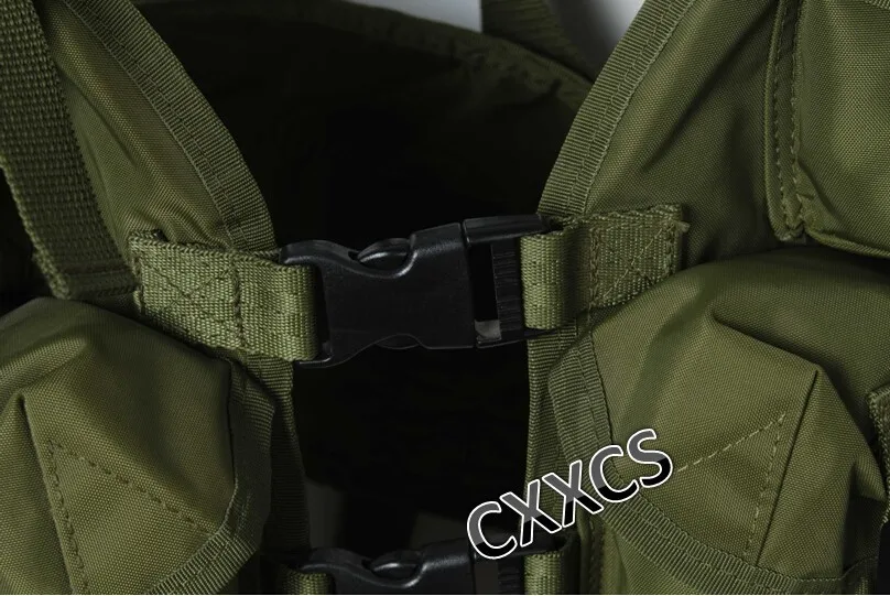 Green and sand tactical vest simple design many pouches