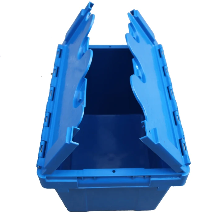 JOIN heavy-duty plastic storage box attached lid container plastic tote box