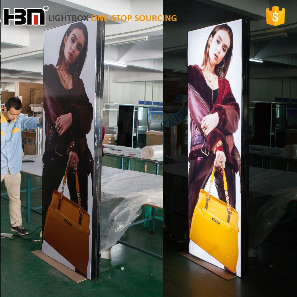 80mm 100mm 120mm 160mm double sided tradeshow advertising led fabric light box
