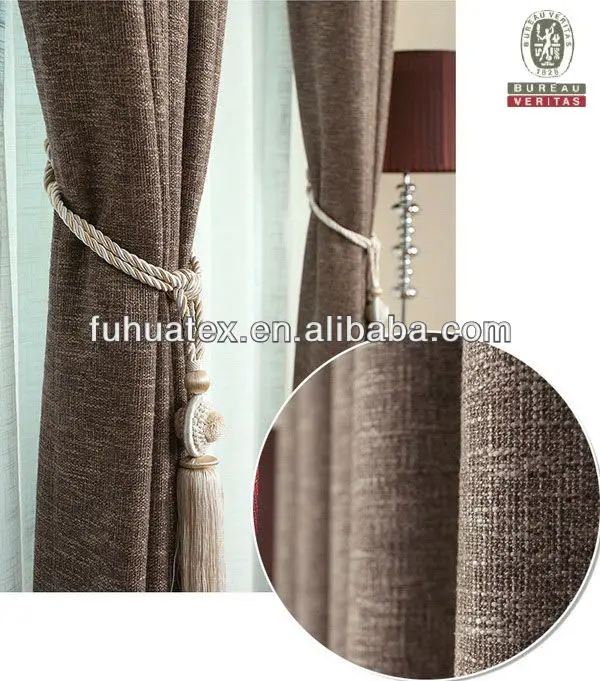 NFPA-701 CA-117 Fireproof and Fire Retardant Linen-Like Blakout Fabric