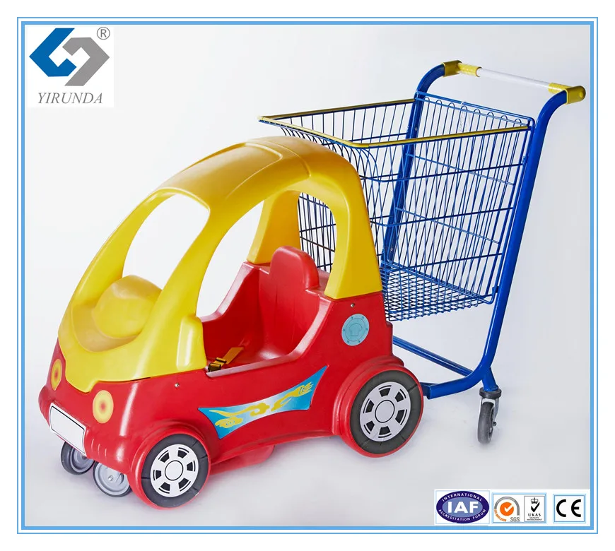 Plastic and metal Kid Supermarket Trolley Cart