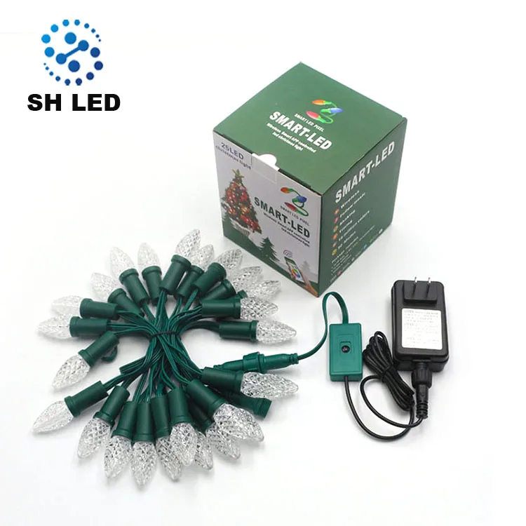 Epistar F8mm Disp LED Waterproof Lights LED C9 Christmas Fireworks Light