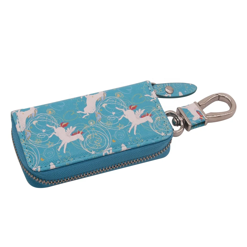 
New Arrival Women Lady PU Leather Car Key Holder Wallet Custom Design Key Chain Bag 