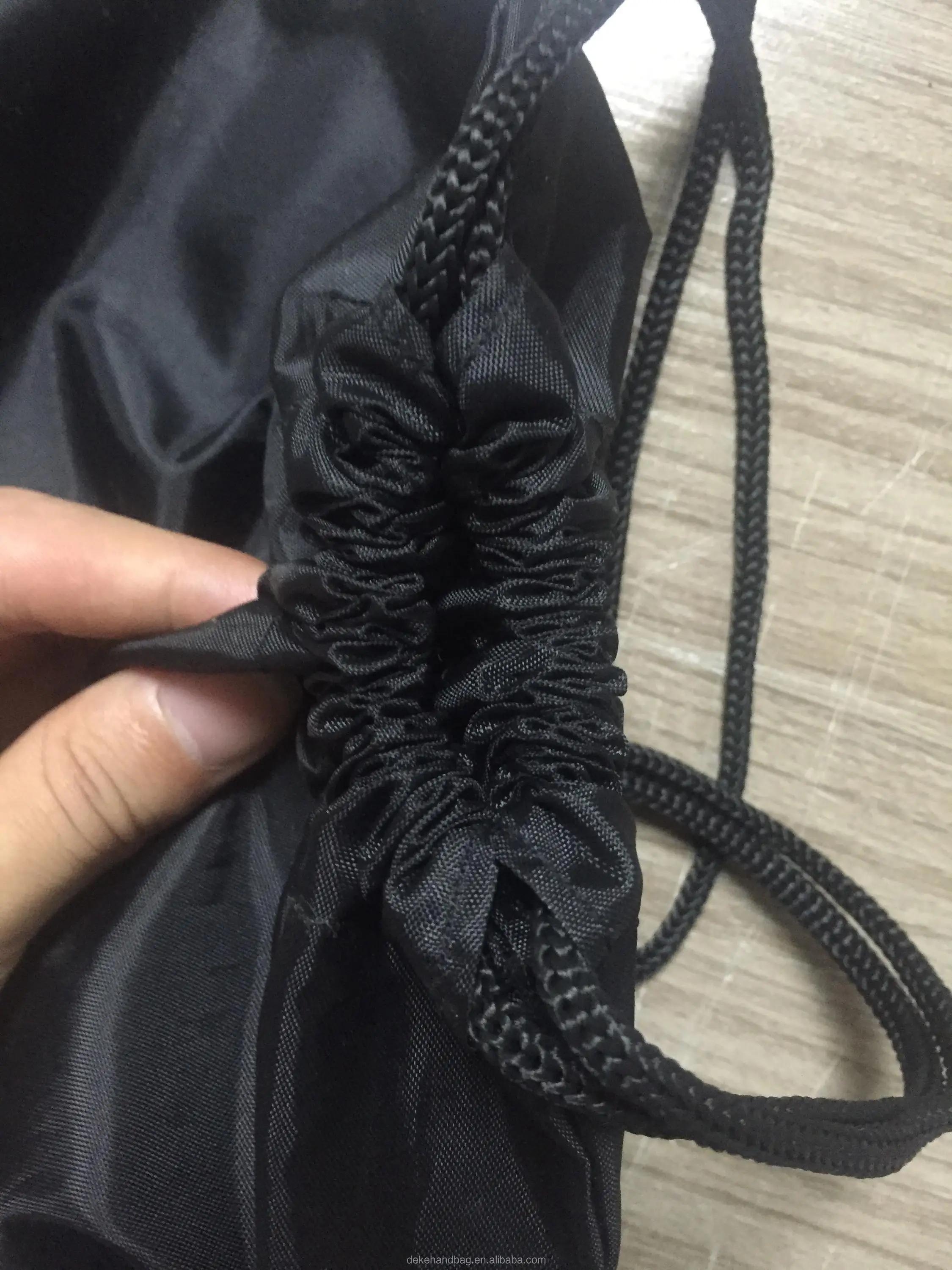 Hot selling Shopping Draw String Backpack 210d Polyester Packing Drawstring Bag Sport Gym Black Nylon Drawstring Backpack