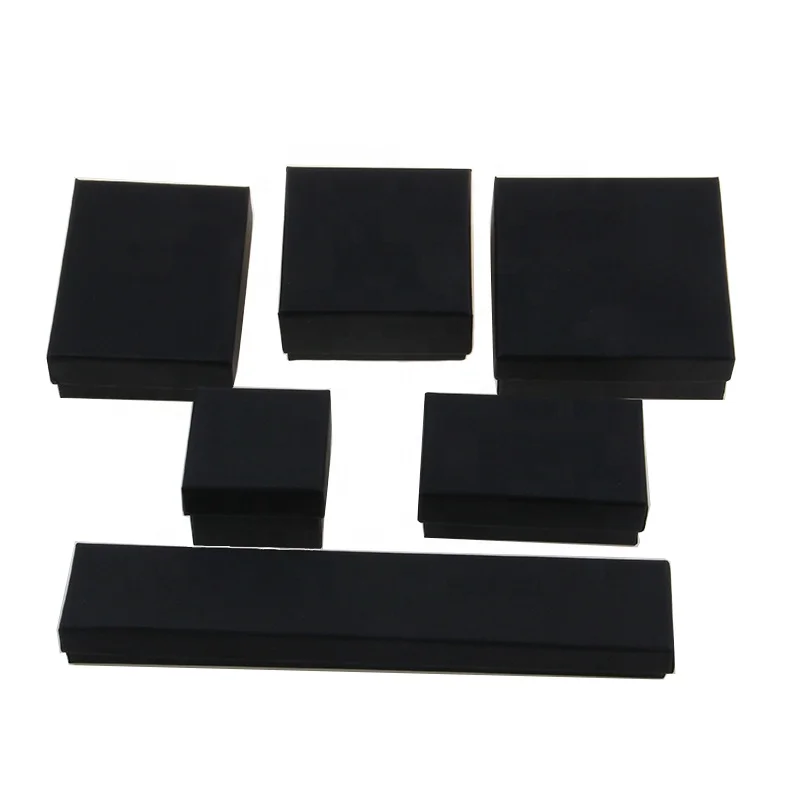 
wholesale Mini Small Black Ring Gift Box with Foam and Velvet Insert For Rings Bracelets 