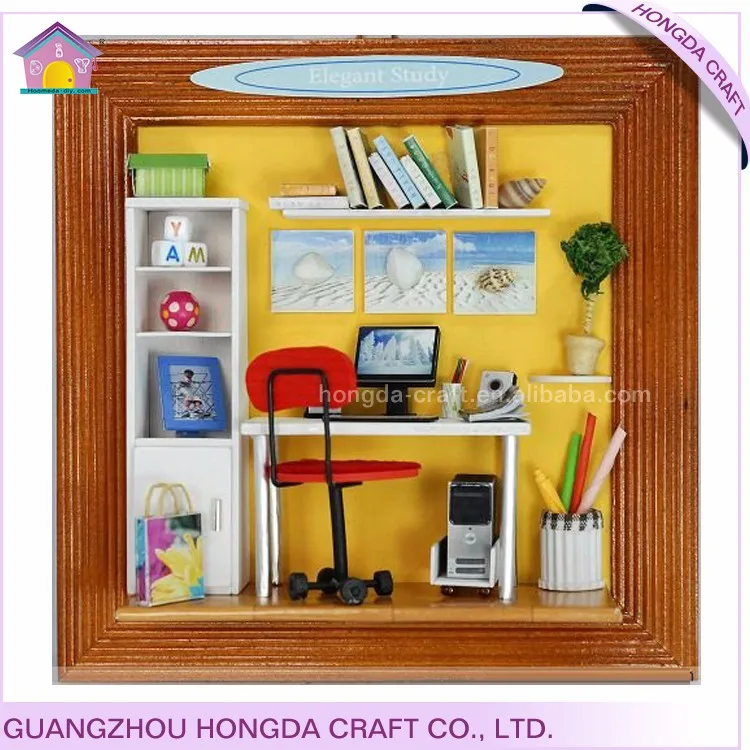 Hongda сделать декоративные рамки для картин DIY кукольный домик фоторамка мини-дом украшения