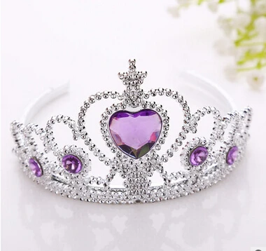 Hot sale cheap princess tiara kids plastic acrylic bridal crown tiara