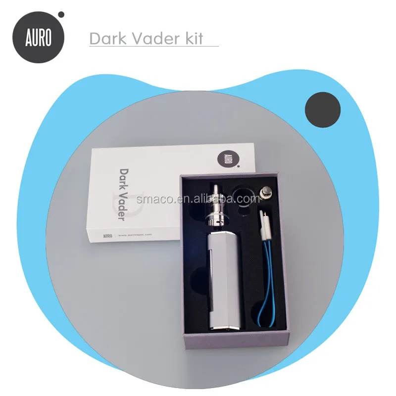 Auro;Dark Вейдер 2016, оптовая продажа, Новое поступление, электронная сигарета 2 мл, атомайзер с верхним наполнением, 40 Вт, бокс-мод, целевый мини-комплект