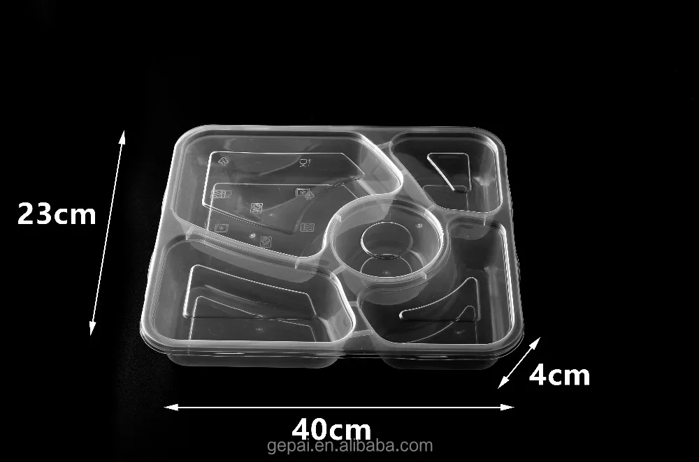 Disposable Plastic Bento Box for Take Away Leakproof PP Food Container for Storage and Packaging for Food and Fruit