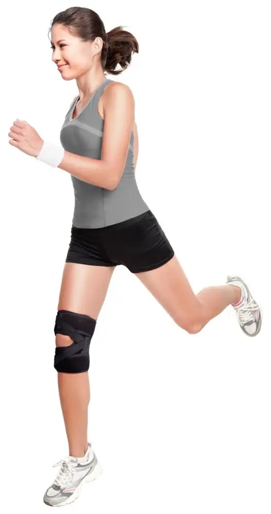 Classic Fashion Neoprene N-Cloth EVA Adjustable Black Sports Wear Patella ACL Knee Brace