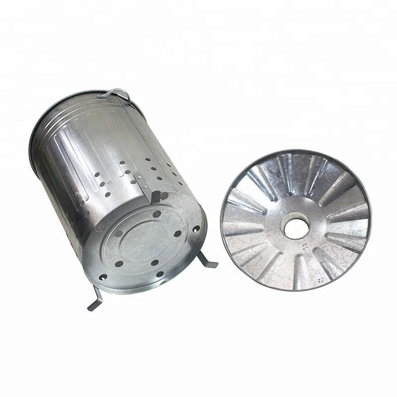 Factory wholesale home garden metal 75L galvanized incinerator
