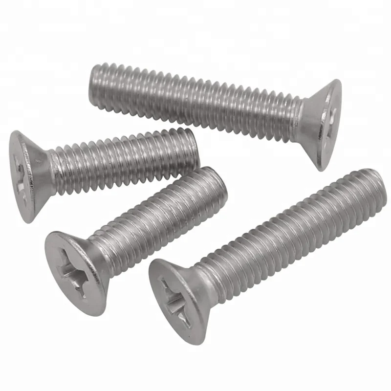 M8 M20 Stainless Steel SS 316 A4 70 80 Phillips Flat Head Machine Screw