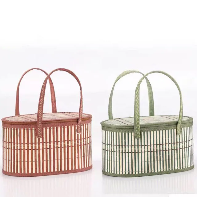 FD-1712151Eco-friendly and green bamboo gift easter baskets