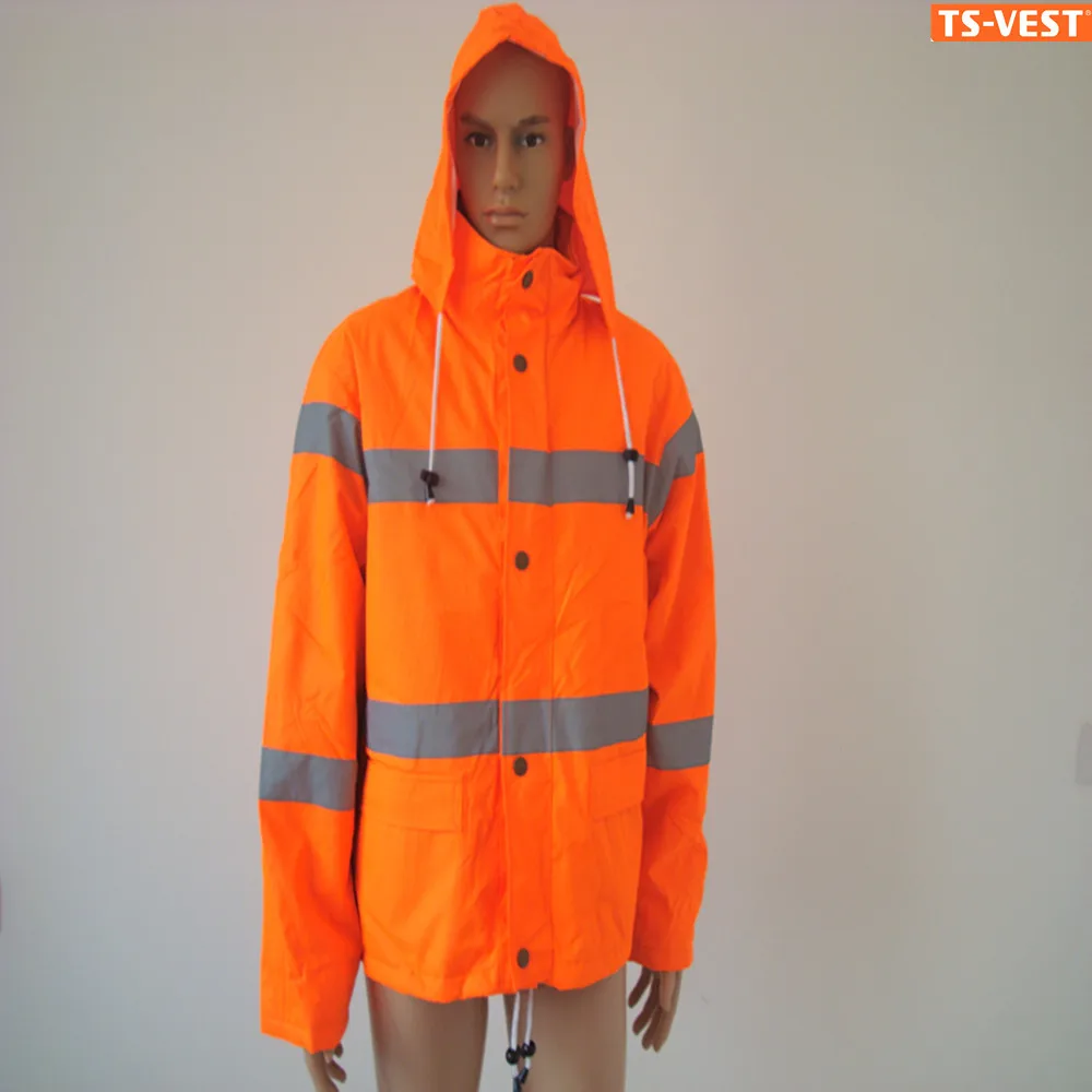 Блестящий оранжевые куртки безопасности куртку