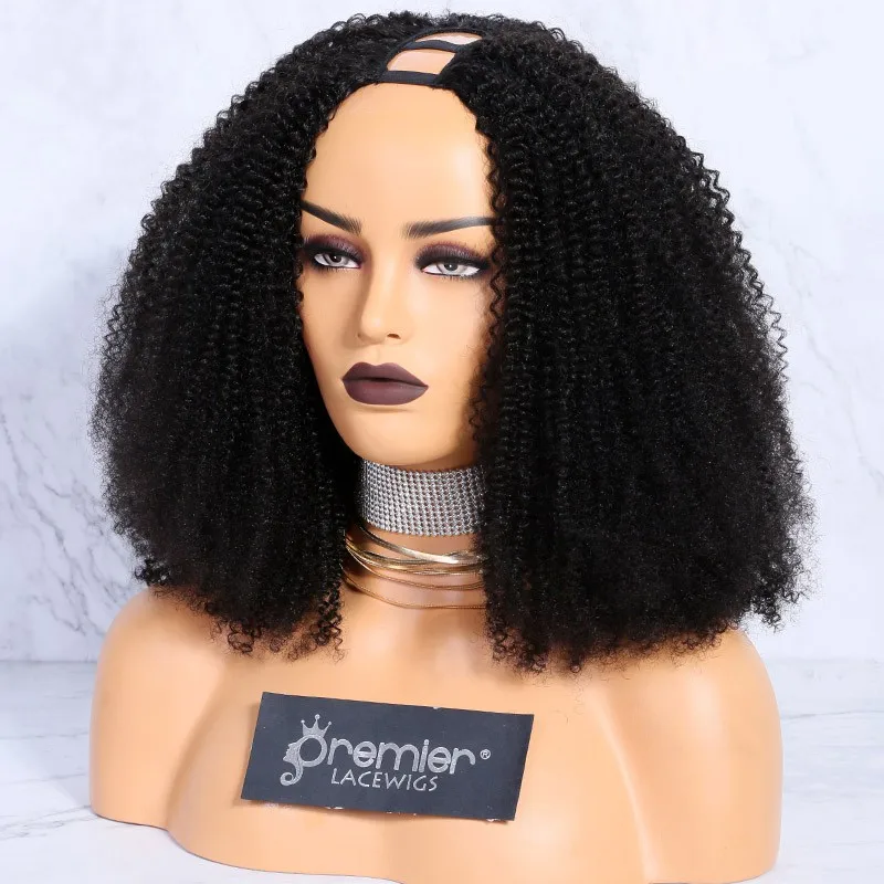 2019 new arrival Textured U-Part Wigs Afro Kinky Curly ( For 3c and 4a textures) indian remy hair with cheap price