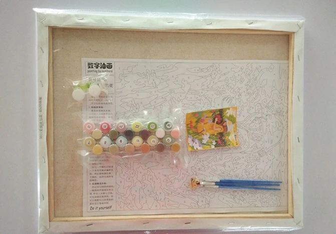 
New A praying little girl Decorative high quality indoor hanging Painting by numbers Diy Digital Oil Painting with Frame 