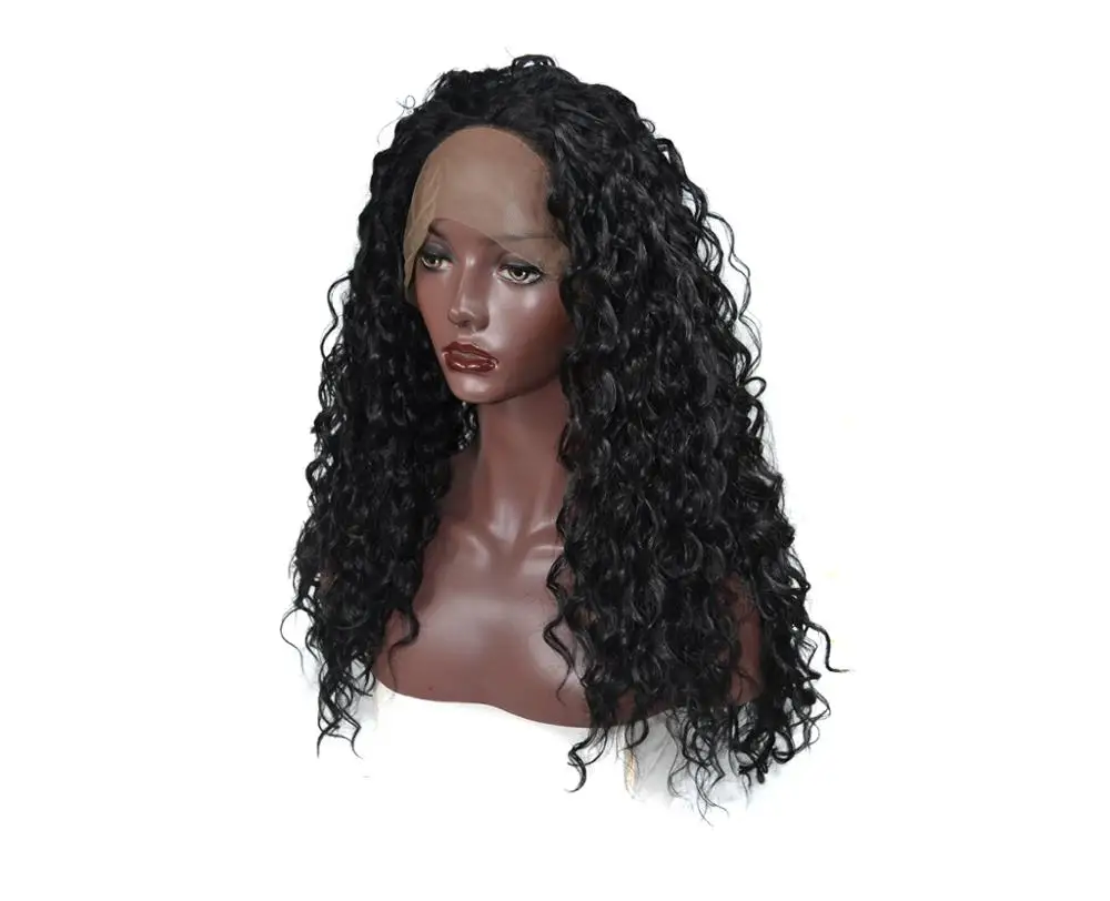 AliLeader Synthetic Deep Wave Lace Front Wig