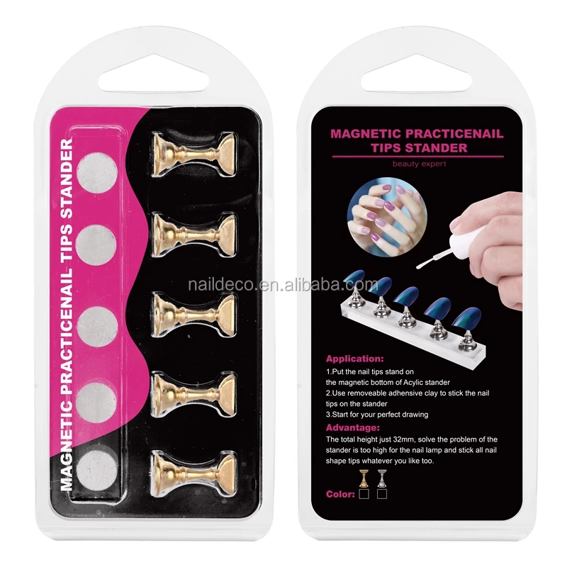 wholesale nail polish display Magnetic chess Nail Tip Practice Stand holder
