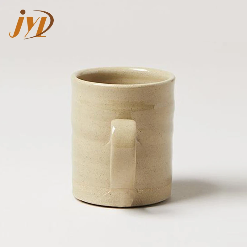 Hot-selling  customizable 12oz-16oz reusable milk mug pottery ceramic coffee tea mugs with handle