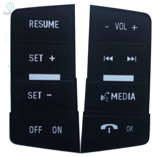High quality front panel overlays control panel switch dashboard sticker Adhesive PET PC 3M adhesive touch screen panel