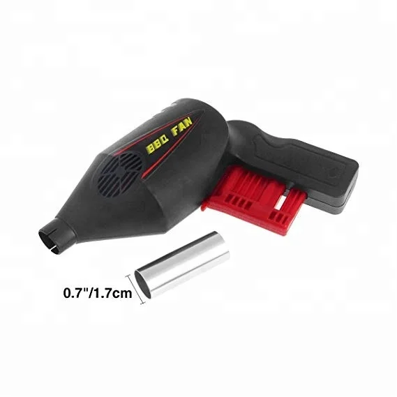 BBQ Fan Outdoor Barbecue Air Blower, Portable BBQ Fan for Camping Fire Tool, Black For BBQ