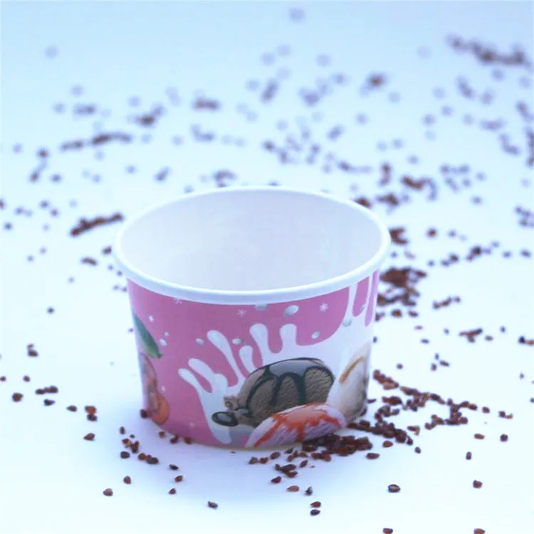 
China high quality 6oz flexo printing logo paper ice cream cups with dome lid 