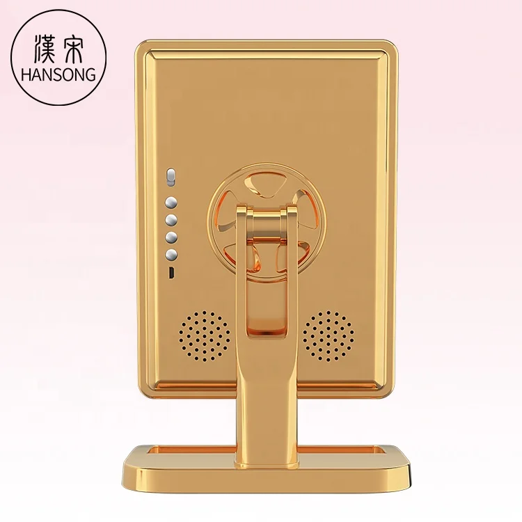 Светодиодной подсветкой увеличительное динамик зеркало с подсветкой для макияжа косметическое зеркало