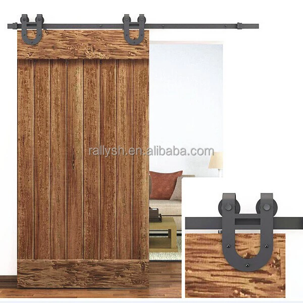 Деревянные раздвижные двери, ролики для сарая, настенное крепление, набор оборудования