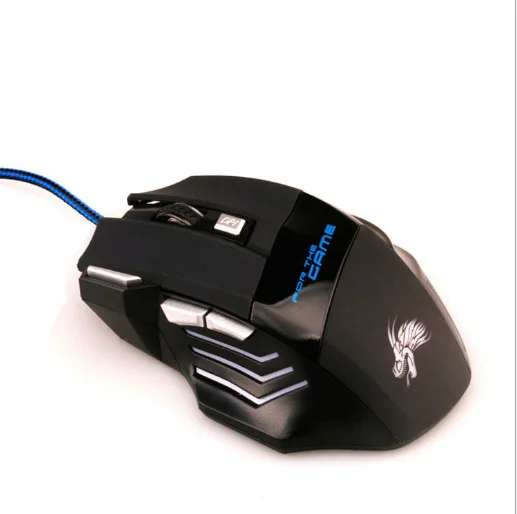 2023 Best sell Bat mickey 7D 5500dpi new private mode Optical  USB cable 7 speed photoelectric gaming Light mouse