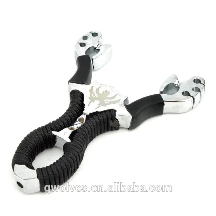 Powerful metal hunting slingshot outdoor shooting slingshot catapult with rubber band