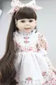 Brown long straight hair GIRL Dolls 18 Reborn Baby dolls floral skirt AMERICAN baby doll baby