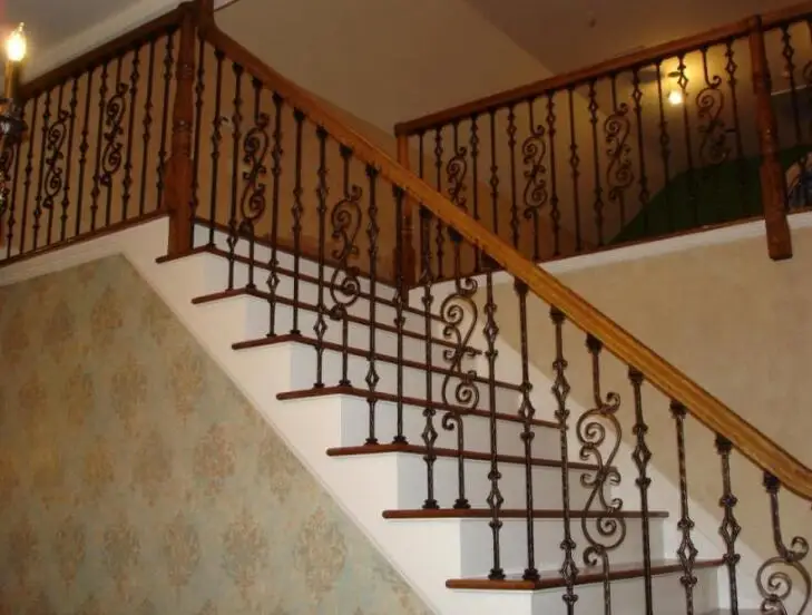 High quality Wrought Iron Stair Railing European Luxury Decorative Wrought iron balcony railing