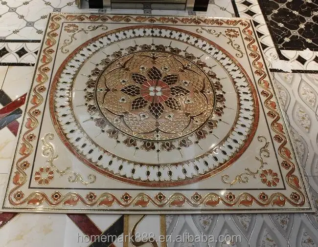 Mid East Design Art Decorative Crystal Porcelain Carpet Floor for Living Room