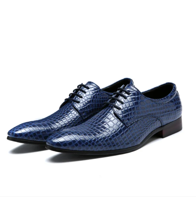 c10474a western style men business pu leather formal dress shoes