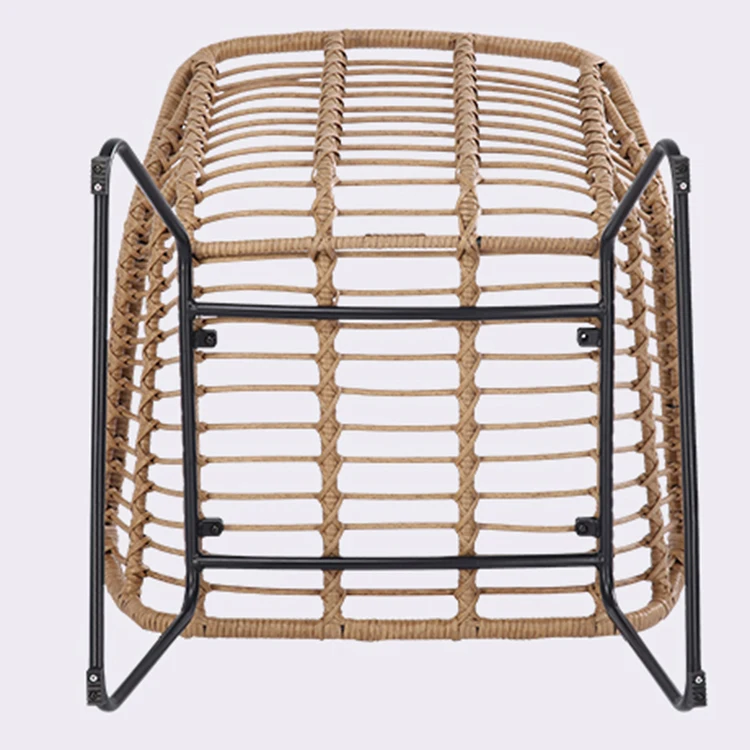 Modern Outdoor Leisure Glass Table Chair Garden Furniture Rattan Sofa Chair Set