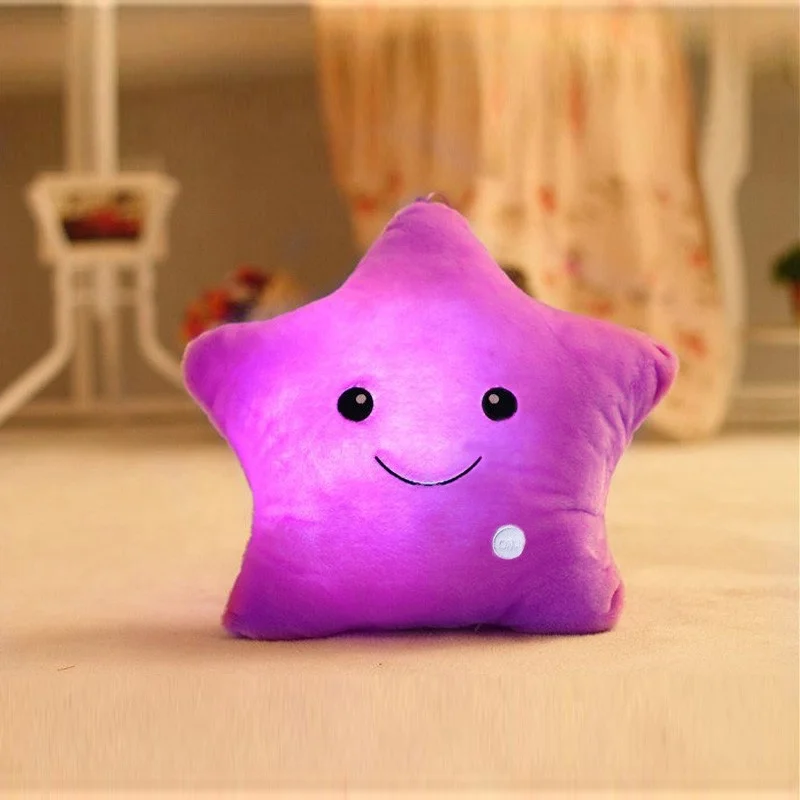 
Cute Window Seat Star Shaped Led Light Cushion Pillow Toy Plush Handmade Customized 
