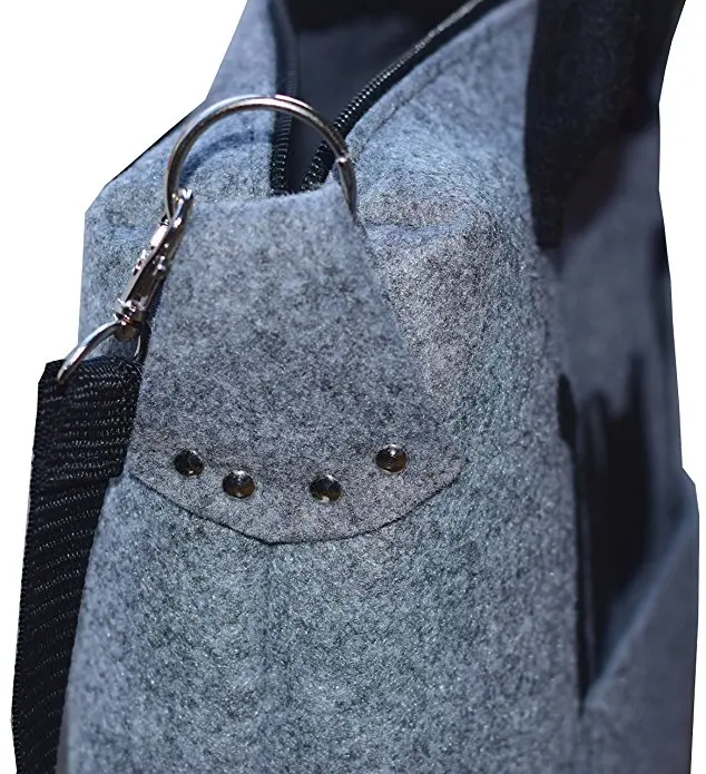 2 Kangaroo Cats oo Handmade Wool Felt Hand Bag Shoulder Bag