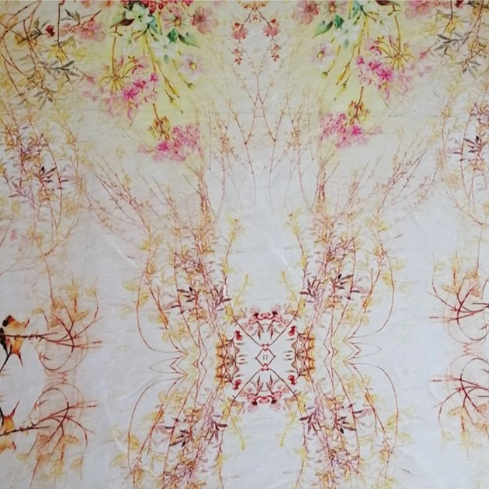 
custom printed linen silk linen fabrics 