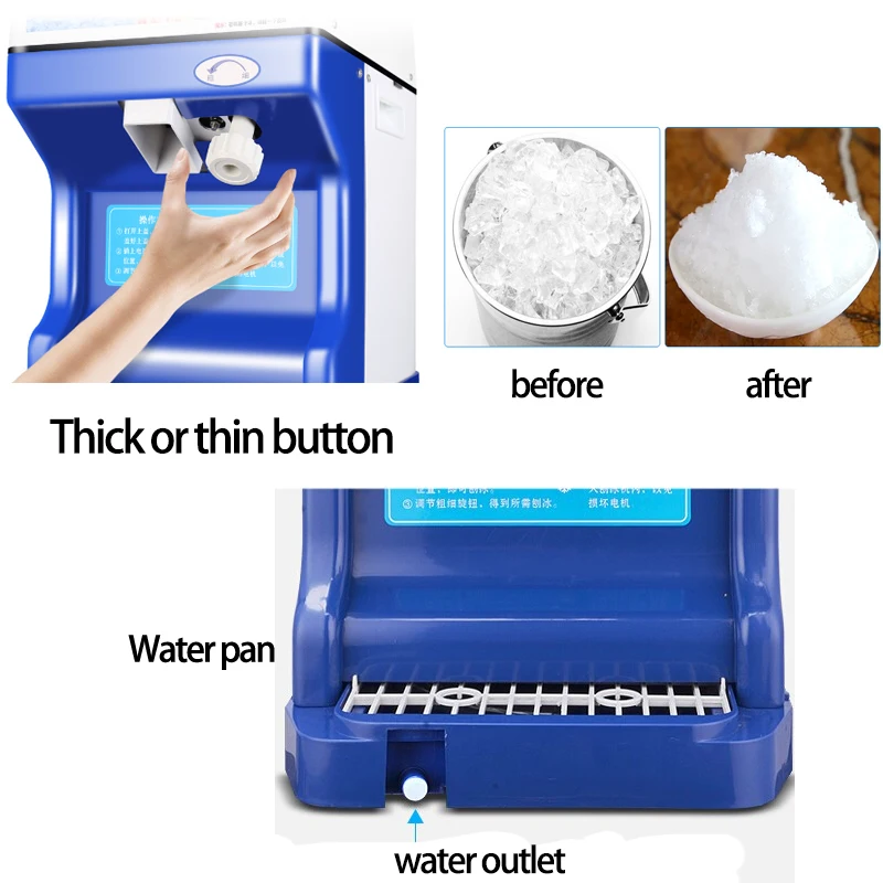 2018 best selling Electric machine ice maker shaved ice machine ice crusher with factory wholesale price