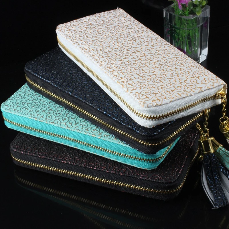 2015new Fashion Purse Hot Sale Vintage Pattern Women Wallets carteira feminina good Quality Women Clutch 8