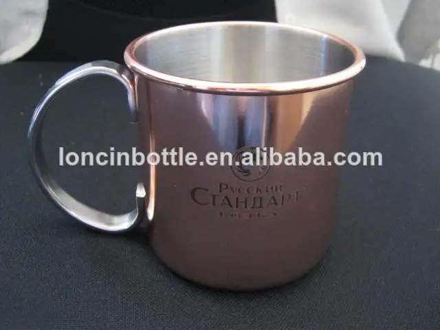 набор из 2 русский стандарт водка английский& русский логотипом круёки, ussian стандарт водка медь москве мул чашки